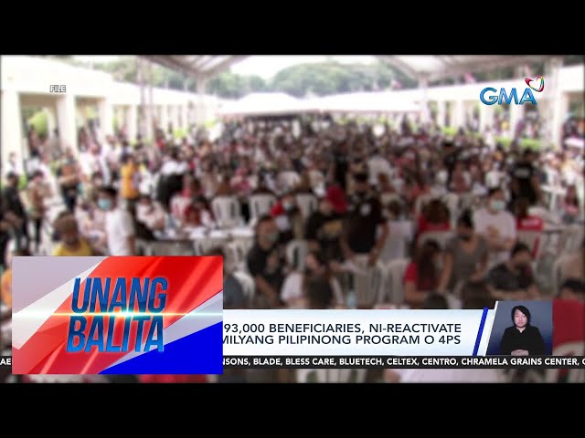 DSWD: Mahigit 793,000 beneficiaries, ni-reactivate sa Pantawid Pamilyang Pilipinong Program... | UB