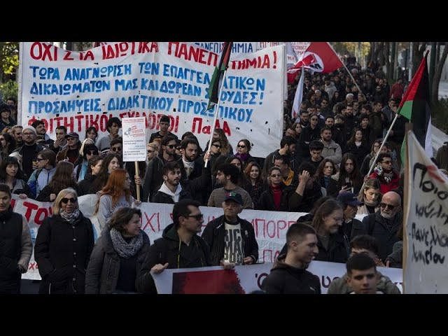 Huelga estudiantil en Grecia contra las universidades privadas