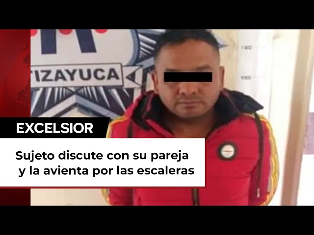 Sujeto discute con su pareja y la avienta por las escaleras en Hidalgo