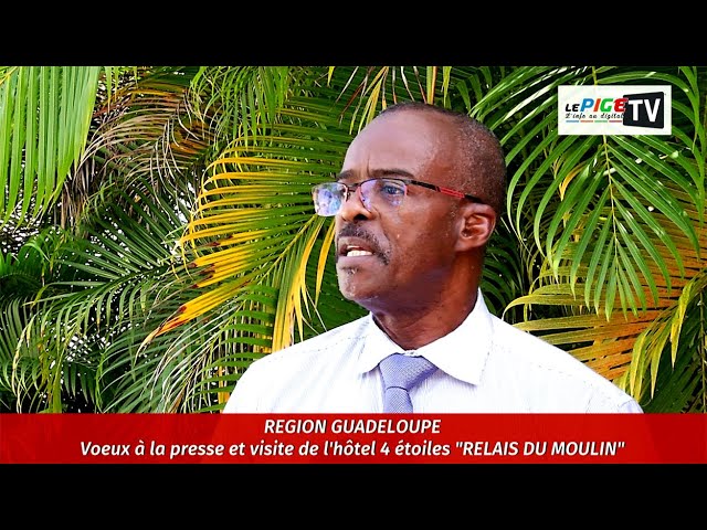 ⁣Région Guadeloupe : Vœux à la presse et visite de l'hôtel 4 étoiles "Relais du Moulin"