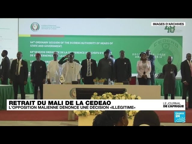 Retrait du Mali de la Cédéao : l’opposition dénonce une décision « illégitime » • FRANCE 24