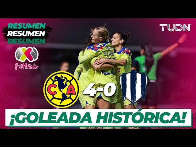 Resumen y goles | América 4-0 Rayadas | Liga Mx Femenil - CL2024 J6 | TUDN