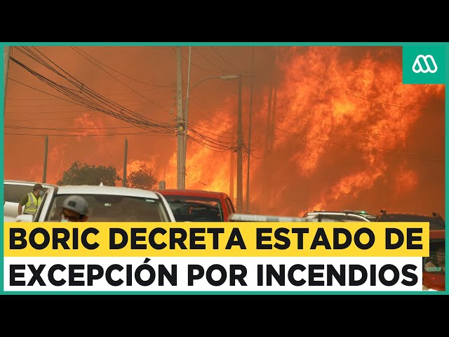 Presidente Boric declara estado de excepción por incendios en Valparaíso