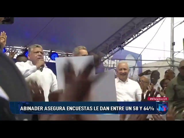 Abinader asegura encuestas le dan entre un 58 y 64 %