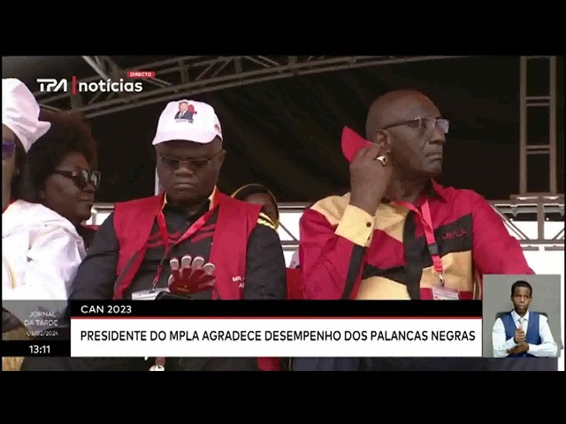 CAN 2023 -  Presidente do MPLA agradece desempenho dos Palancas Negras