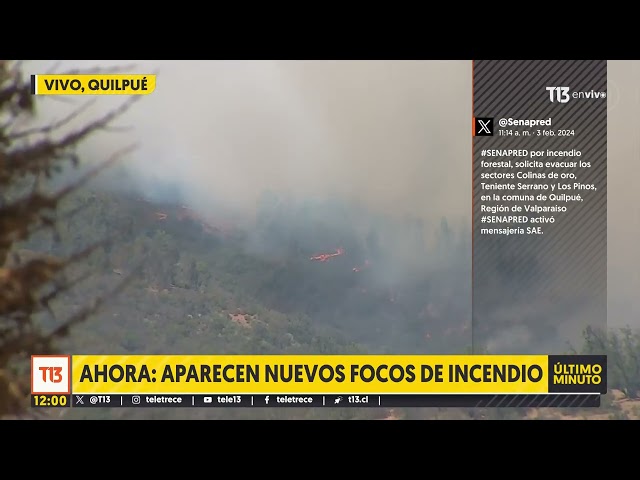 Aparecen nuevos focos de incendio en Viña y Quilpué