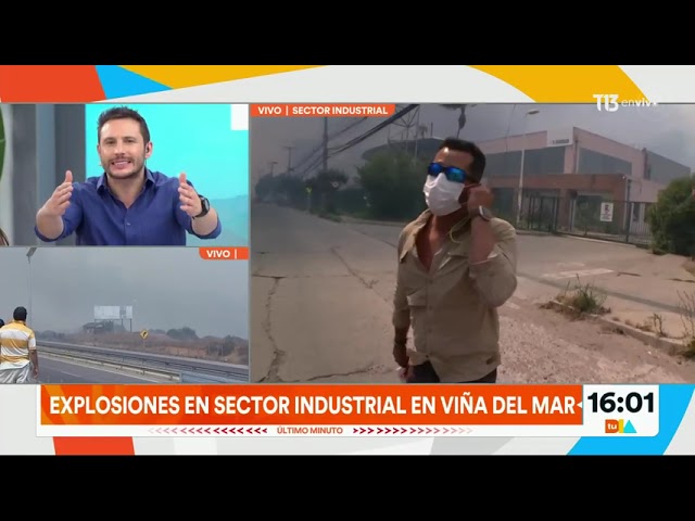 Explosiones se registran en sector industrial en Viña del Mar