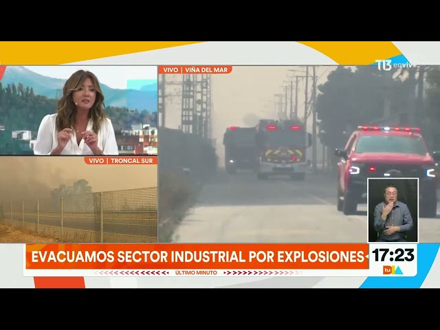 Fuego consume bodegas de Tricolor en Viña del Mar: Se registran explosiones en sector industrial