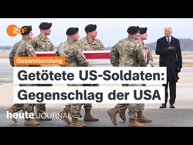 heute journal vom 03.02.2024 Demos gegen Rechts, Verfassungsschutz alarmiert, Gegenschlag der USA