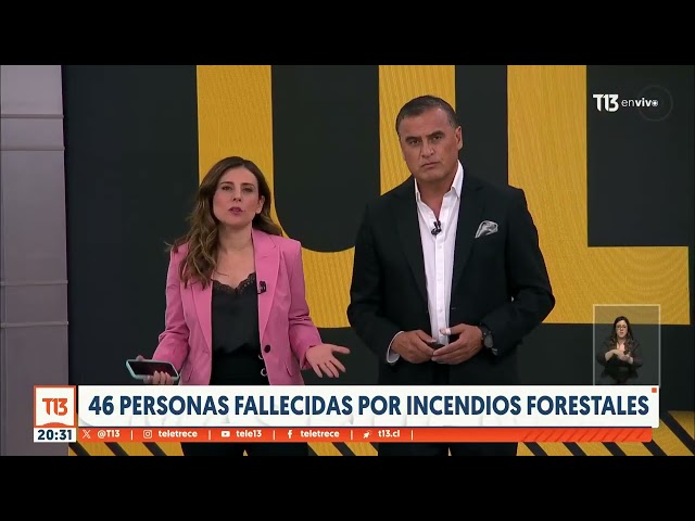 T13 Central comenzó noticiero en silencio y a oscuras por víctimas de incendios forestales