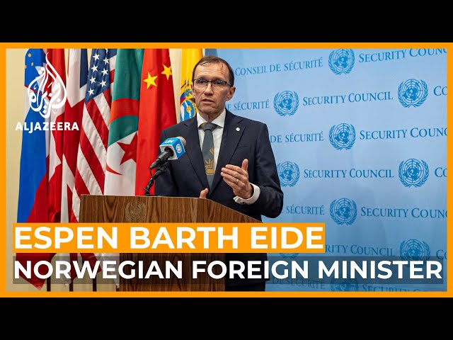 Norwegian FM: Palestinian state essential for Middle East peace | Talk to Al Jazeera