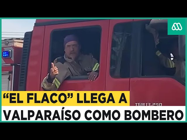 Humorista Paul Vásquez llega como bombero a apoyar en el combate la emergencia en Valparaíso