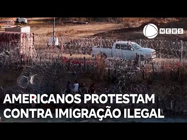 Americanos protestam contra imigração ilegal no país