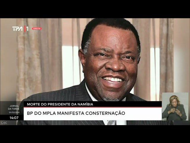 Morte do Presidente da Namíbia - BP do MPLA manifesta consternação