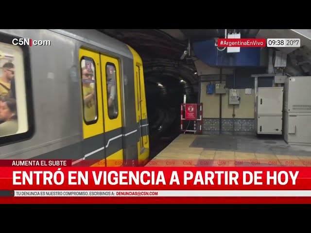 AUMENTOS en el SUBTE: ya RIGE la NUEVA TARIFA