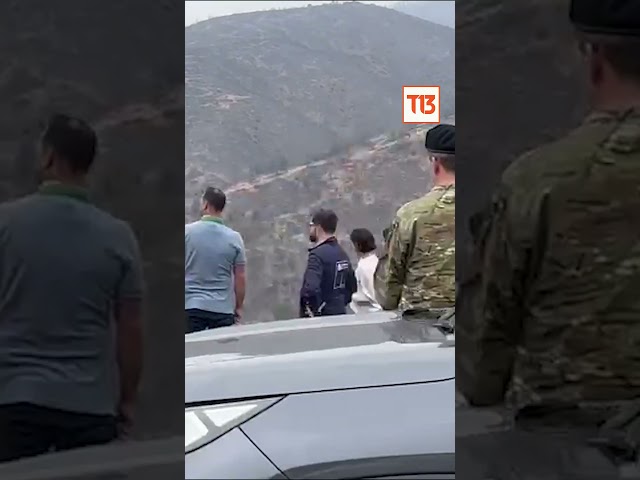 Presidente Boric fue captado observando zona afectada por los incendios forestales