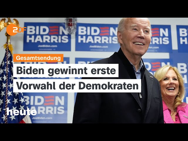 heute 19 Uhr vom 04.02.2024 Biden gewinnt Vorwahl in South Carolina, Waldbrände in Chile