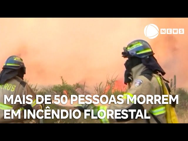 Mais de 50 pessoas morreram durante incêndio florestal, no Chile