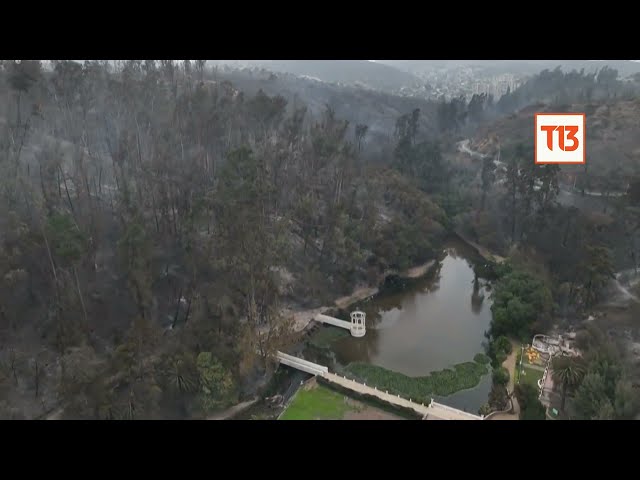 Así quedó el Jardín Botánico de Viña del Mar tras los incendios forestales