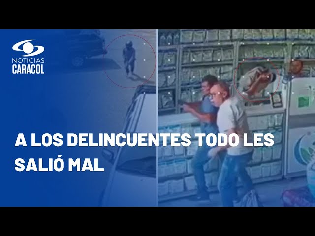 Video: comerciante dejó a ladrones con los "crespos hechos" al evitar un fleteo