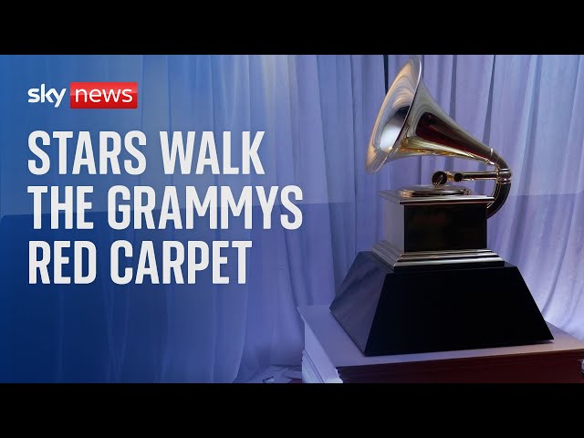 Watch live: Stars arrive on the Grammys red carpet