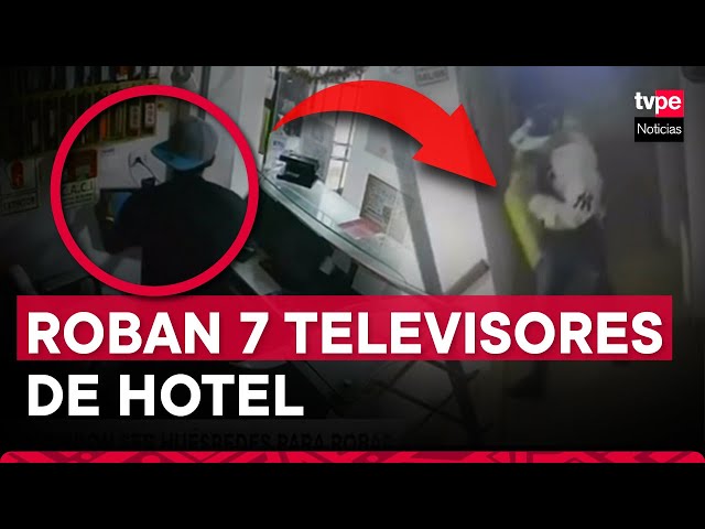 Se hospedan para robar 7 TVs y 2 CPUs de hotel