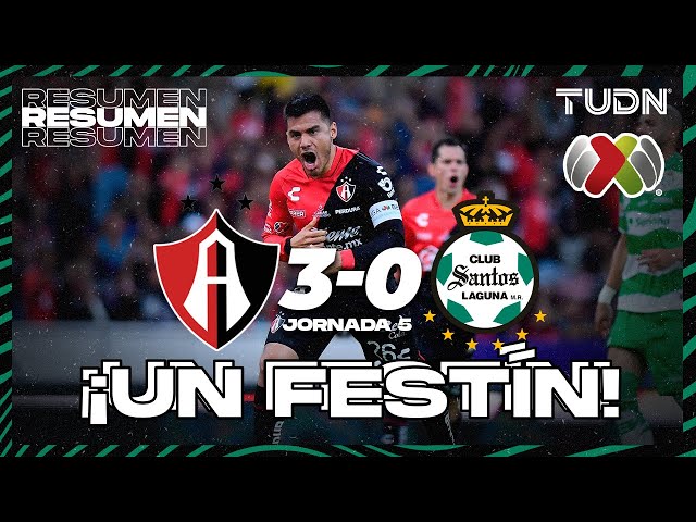 Resumen y goles | Atlas 3-0 Santos | Liga Mx - CL2024 J5 | TUDN