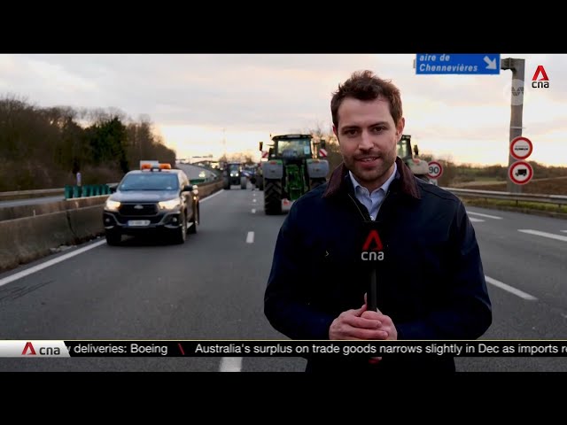 French farmer demonstrations against domestic, EU agricultural policies