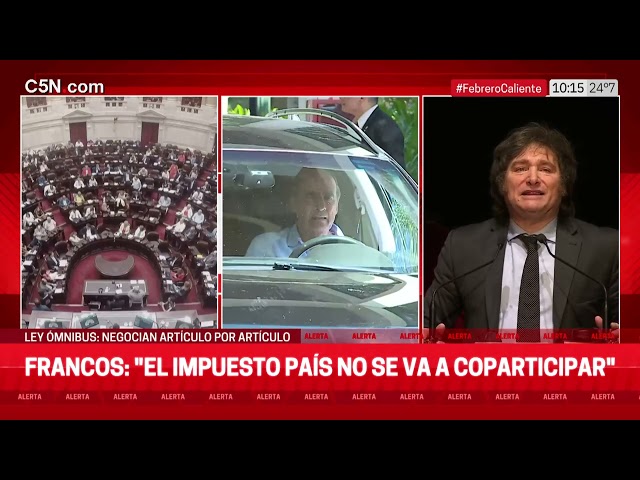 FRANCOS: "EL IMPUESTO PAÍS NO se va a COPARTICIPAR"