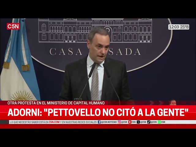 ADORNI: "POTTOVELLO NO CITÓ a la GENTE"