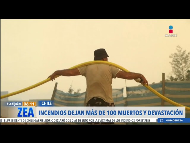 Incendios dejan más de 100 muertos en Chile