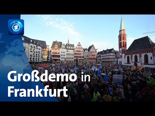 Großdemo gegen Rechtsextremismus in Frankfurt am Main