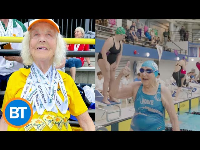 This 99 year old swimmer just broke a MAJOR world record