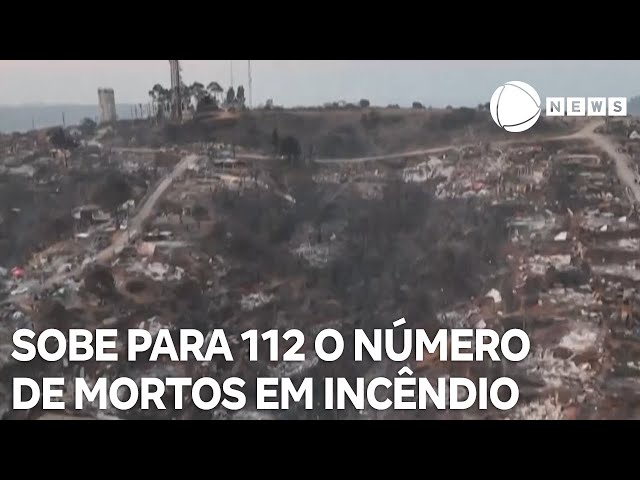 Sobe para 112 o número de mortos em incêndio florestal no Chile