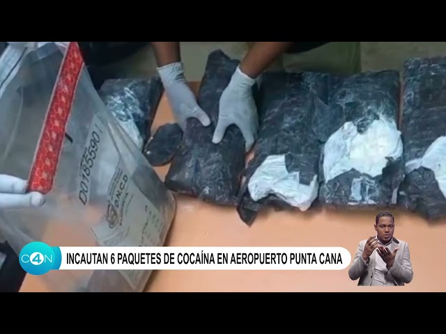 Incautan 6 paquetes de cocaína en aeropuerto Punta Cana