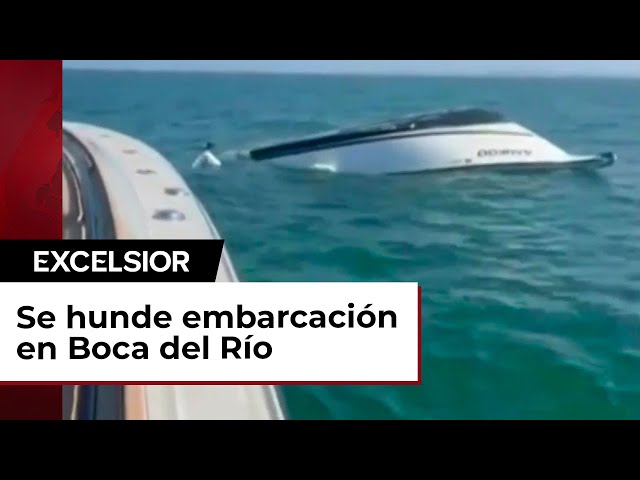 Se hunde embarcación en Boca del Río, Veracruz