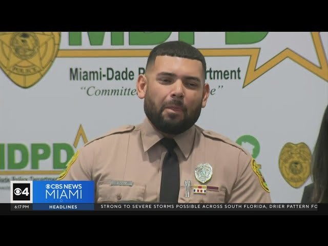 Miami-Dade police honor officer shot in the line of duty