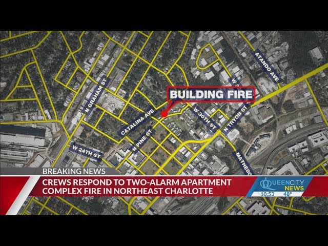 Two-alarm fire burns northeast Charlotte apartment complex: Fire Dept.