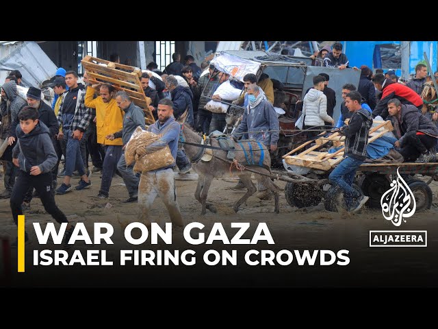 Israeli forces open fired on a crowd of Palestinians during aid handout