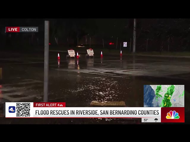 Flood rescues in Riverside, San Bernardino counties