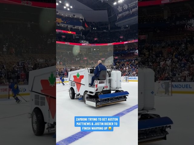 Auston Matthews and Justin Bieber Were The Last Two Off The Ice 