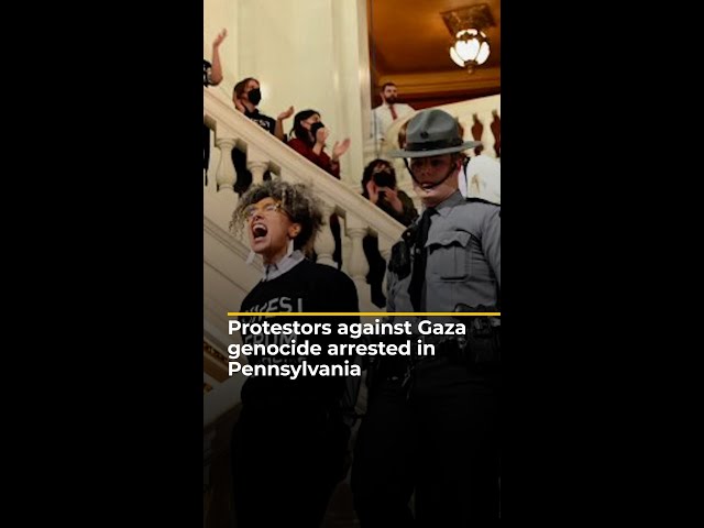 Dozens of protestors against Gaza genocide arrested in Pennsylvania  | #AJshorts