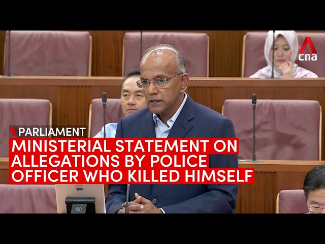 K Shanmugam's ministerial statement on allegations made by police officer who died by suicide