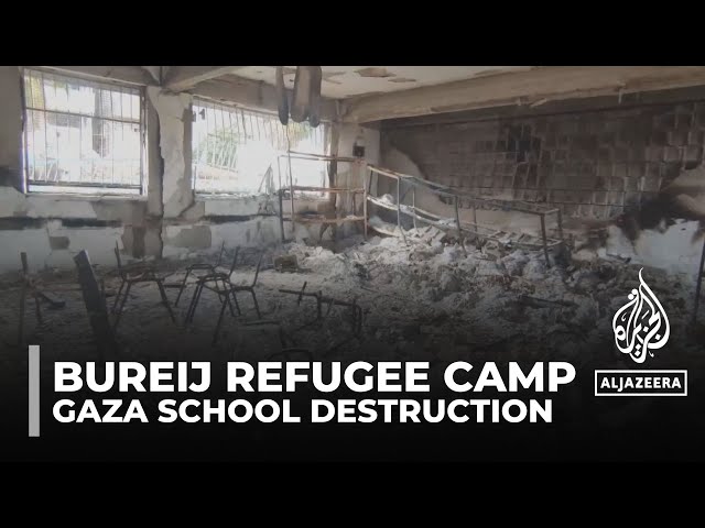 Journalist captures Bureij refugee camp's school destruction