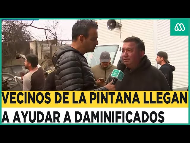 “Una palabra de aliento”: Vecinos de La Pintana llegan con ayuda hasta la región de Valparaíso