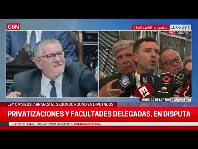 HABLA RODRIGO DE LOREDO PREVIO al INICIO del DEBATE por la LEY ÓMNIBUS