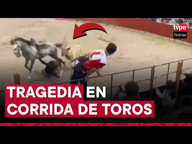 Ayacucho: una joven jinete sufrió aparatosa caída y luego fue embestida por toro