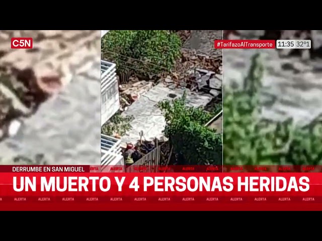 DERRUMBE en una CONSTRUCCIÓN: UN MUERTO y CUATRO HERIDOS