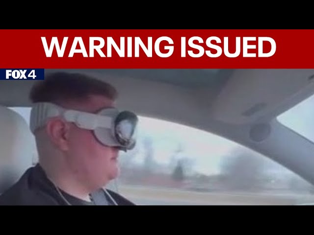 Apple Vision Pro user wears headset while driving using Tesla Autopilot