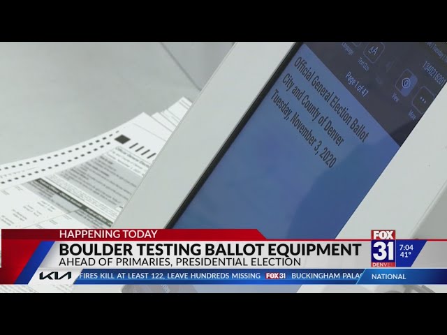 Boulder County testing ballot equipment